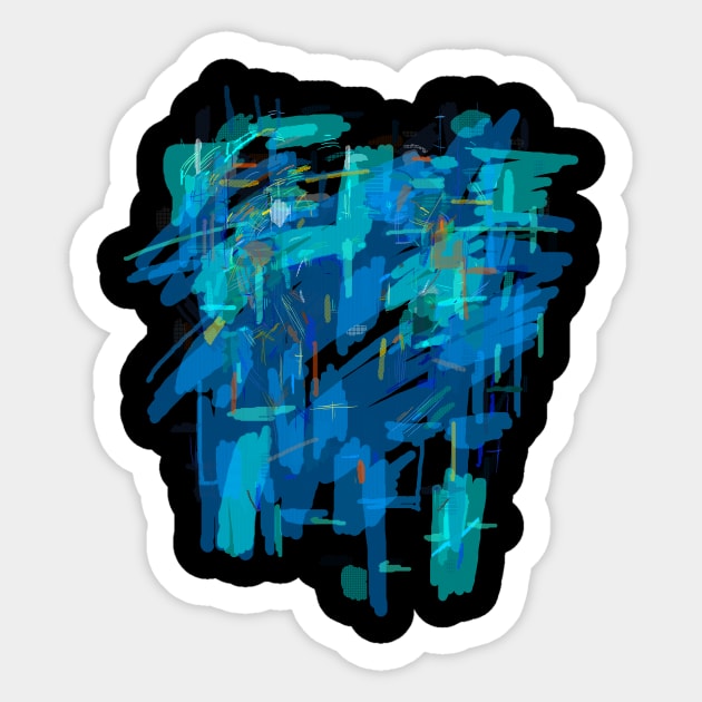 Blue Background Sticker by Nikokosmos